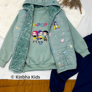 Conjunto guerreras kpop 3piezas - 14, verde